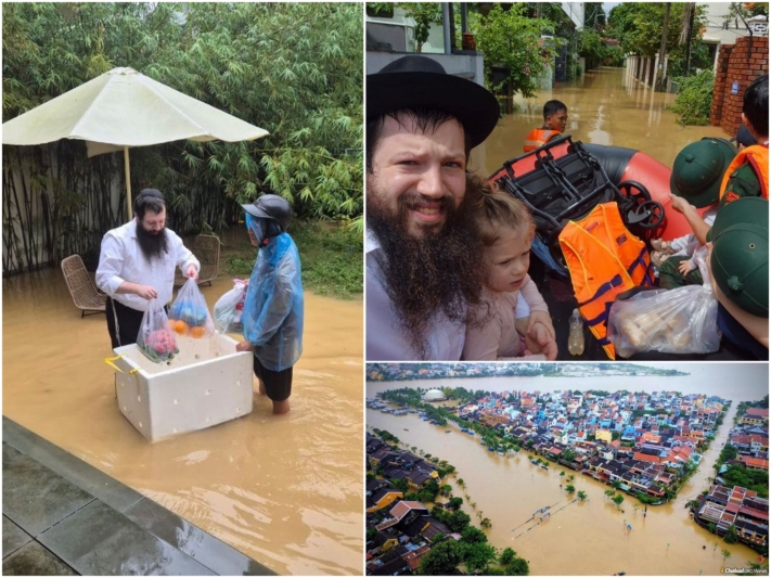 סופה קשה בוייטנאם: ביתם של השלוחים מוצף, מה הם עושים?