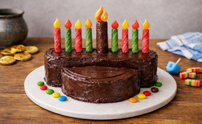 מתכון מיוחד לחנוכה: עוגת חנוכייה