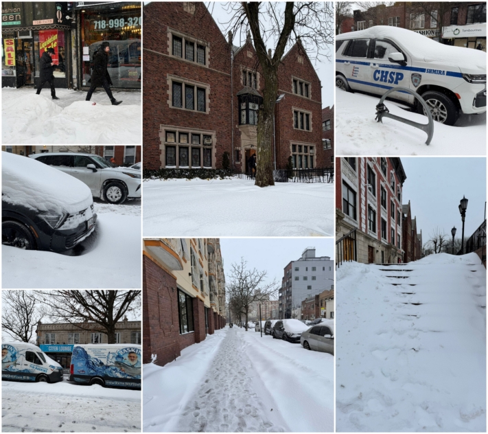 כשלג ילבינו: שכונת המלך קראון הייטס נצבעה בלבן