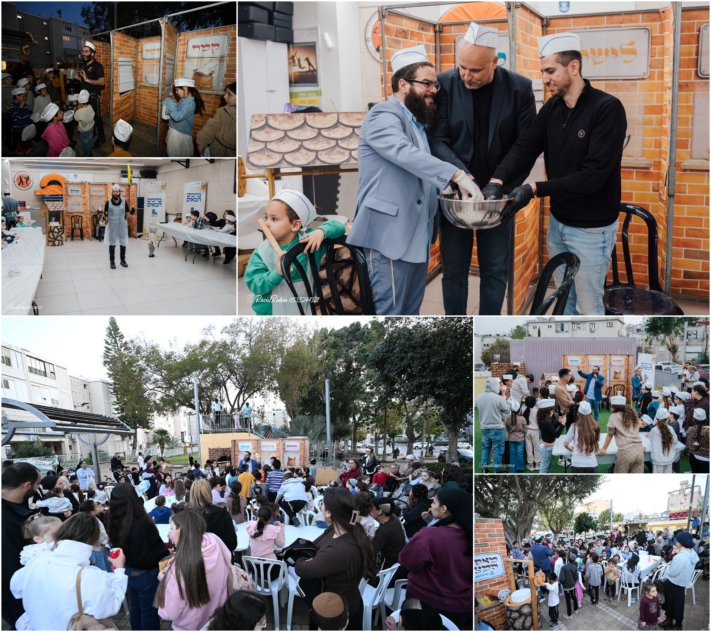 מטה משיח נתניה: ילדי נתניה ושכונותיה באפיית מצות לפסח