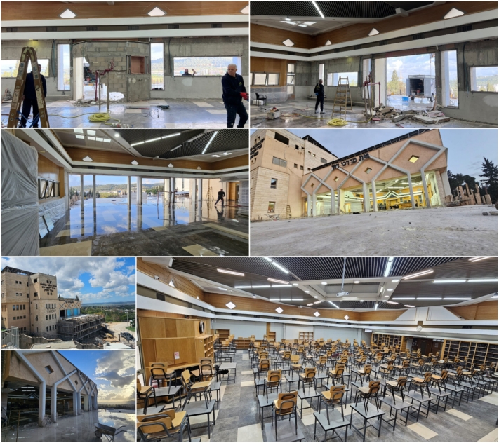 גם במלחמה: נמשכו עבודות ההרחבה בישיבת מגדל העמק